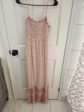 Olive & Oak Pink Floral Maxi Dress